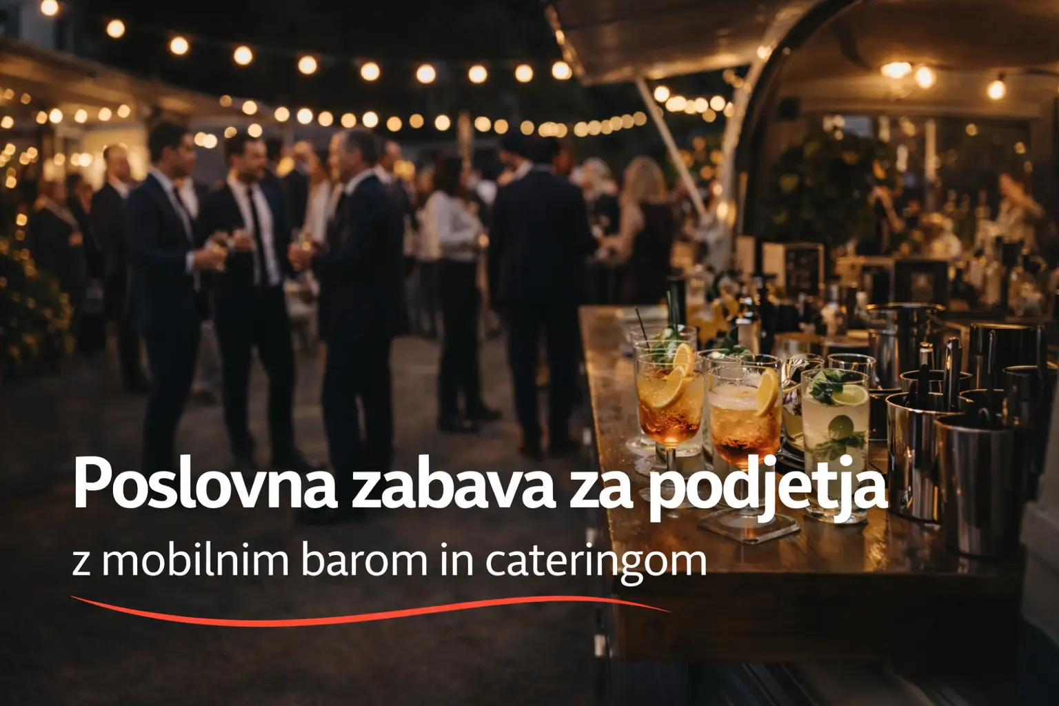 poslovna zabava z mobilnim barom